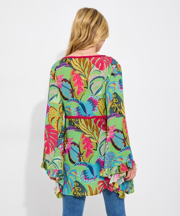 Actual product image Joe Browns Tropical Print Long Sleeve Tunic Dress (12)