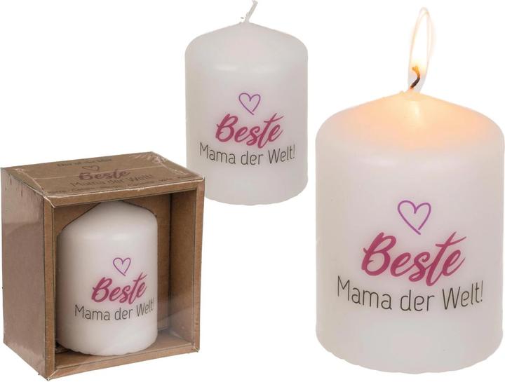 Out of the blue Pillar Candle Best Mum in the World 6x8cm 181136 (1 pcs.)
