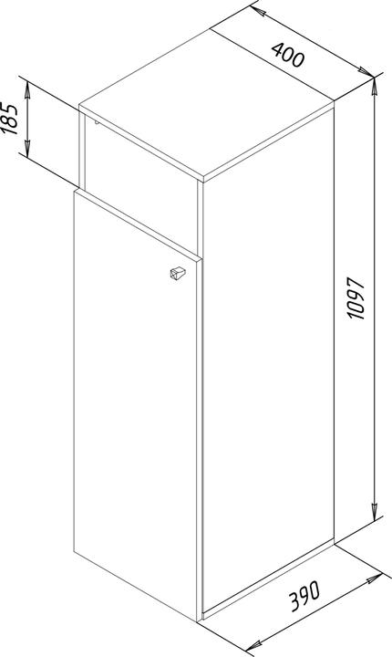 Produktbild VCM Wäscheschrank Wäschetruhe Wäschbox Klidas XL 1fach (40 x 39 x 110 cm)