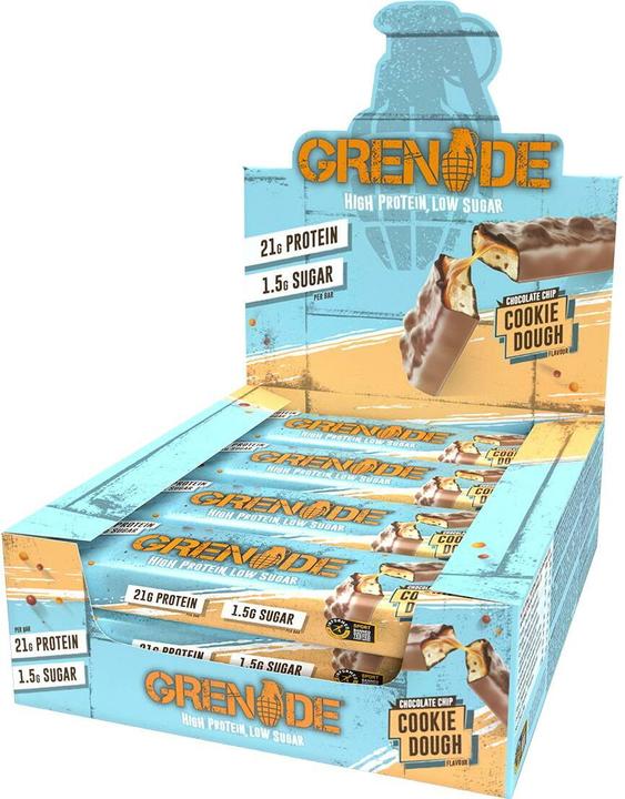 Image du produit Grenade Barre protéinée Carb Killa Chocolate Chip Cookie Dough (12x60g) (Chocolat, 12 pcs, 720 g)