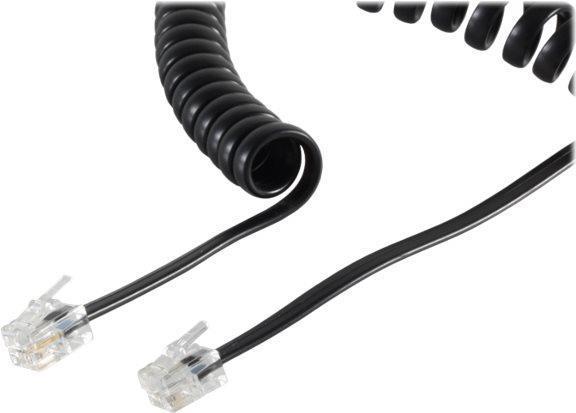 Immagine prodotto S-Conn Cavo della cornetta a spirale 10.0 m Western/Western 4/4 (RJ10) nero.