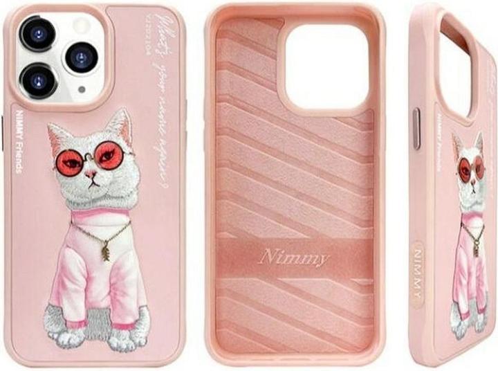 Produktbild Nimmy case iPhone 15 Pro 6.1" pink Glasses Cool Cat (Apple iPhone 15 Pro)