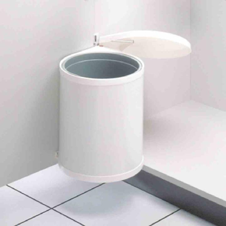 Image du produit Hailo Compact-Box M, poubelle encastrable, 15 litres, blanc (15 l)