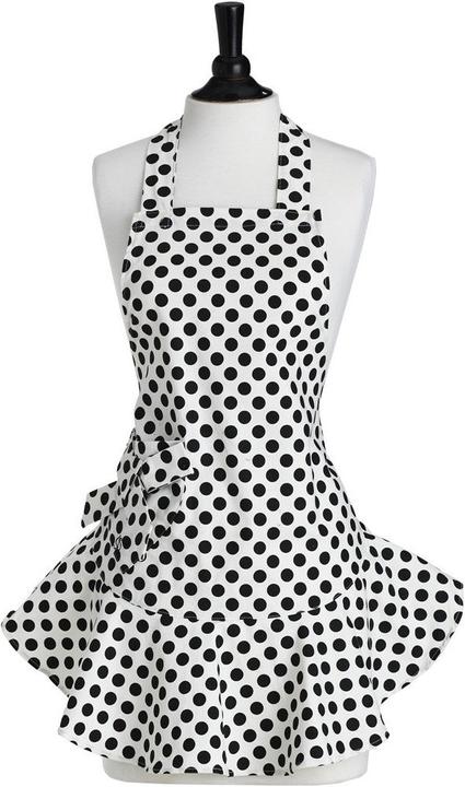 Image du produit Jessie Steele Tablier blanc à pois noirs