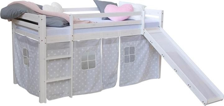 Immagine prodotto Homestyle4u Kinder Hochbett mit Lattenrost Rutsche (90 x 200 cm)