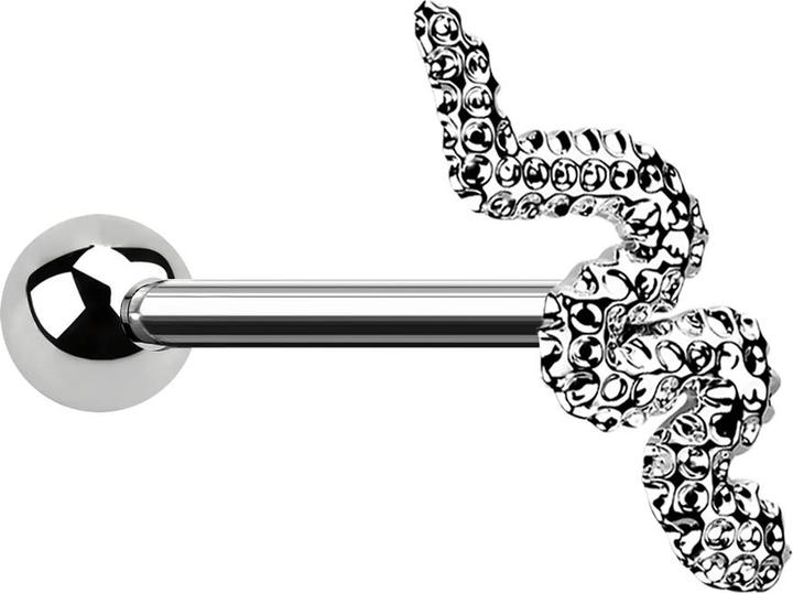 Image du produit Star Piercing Micro Barbell silber mit Kugel und Schlange (sans laiton, Acier chirurgical 316L)