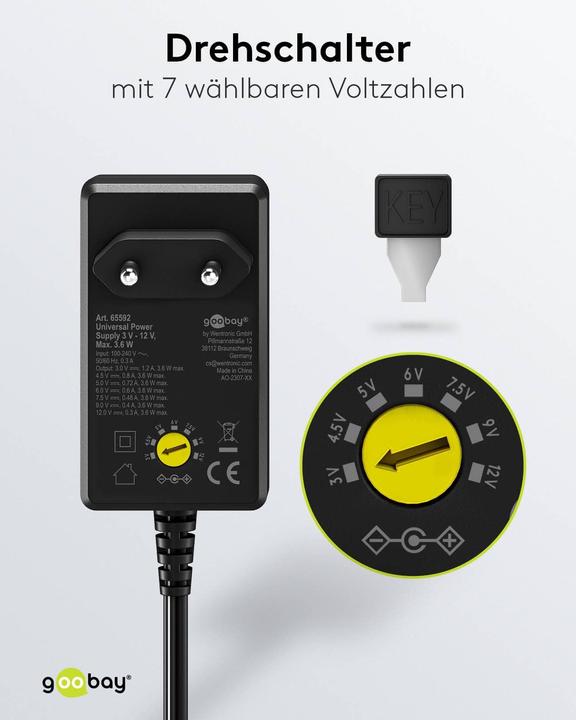 Actual product image Goobay Universal power supply unit