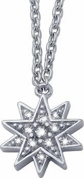 Crystalp Shimmering silver Star necklace with Sisy crystals 32134.S