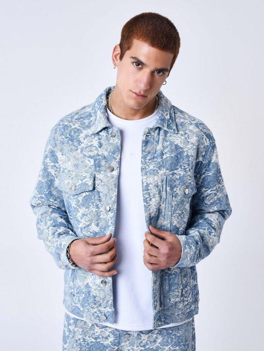 Produktbild Project X Paris Jeansjacke mit abstraktem Muster (XXL)