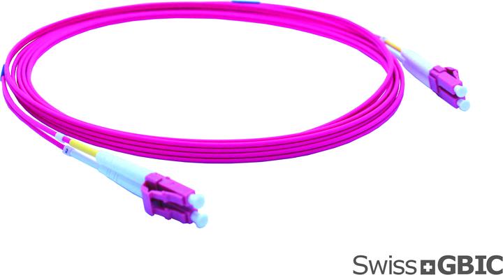 Actual product image SwissGBIC Fiber PatchCord LC-LC-OM4-D-3 (U/UTP, CAT6, 0.26 m)