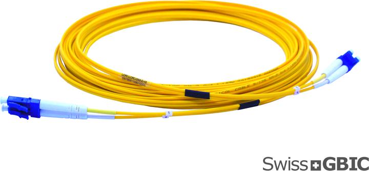 Image du produit SwissGBIC Cordon de brassage fibre LC-LC-OS2-D-3 (U/UTP, CAT8.1, 0.26 m)