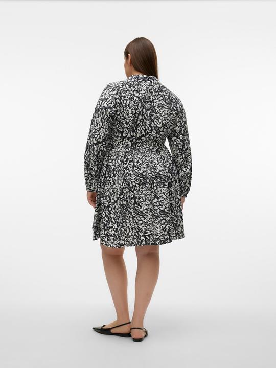 Produktbild Vero Moda Normal geschnitten Hemdkragen Curve Nicht verstellbare Bündchen Weite Ärmel Kurzes Kleid Kleid (52)