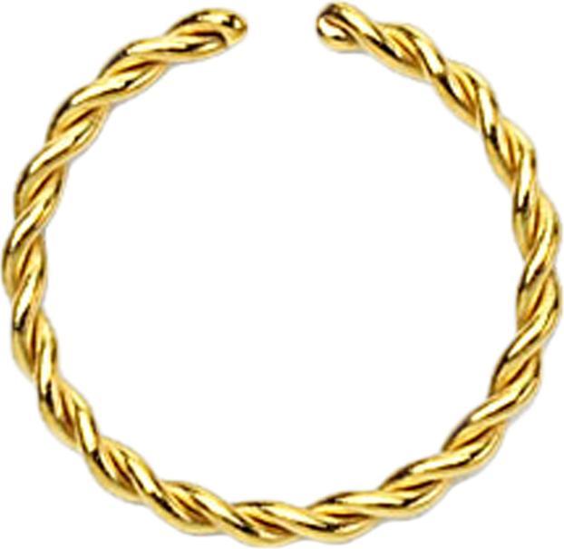 Actual product image Star Piercing Micro Piercing Ring braided gold plated (without brass, Surgical steel 316L)