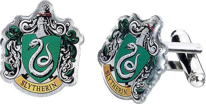 Image du produit Boutons de manchette Slytherin argentés (20% d'émail, 80% argent)