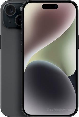 Re!commerce iPhone 15 128GB Noir AB - Comme neuf (128 Go, Noir, 6.10", 48 Mpx, SIM + eSIM, A / Comme neuf)