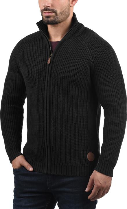 Actual product image Solid Xenos Men's Cardigan Chunky Knit Jacket With Funnel Neck Made Of 100% Cotton (S)