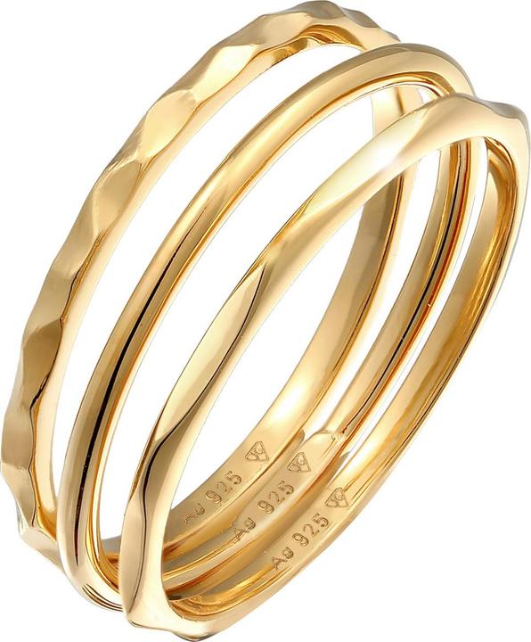 Actual product image Elli Ring Stacking Band Ring Set of 3 925 Silver (56, 925 Silver)