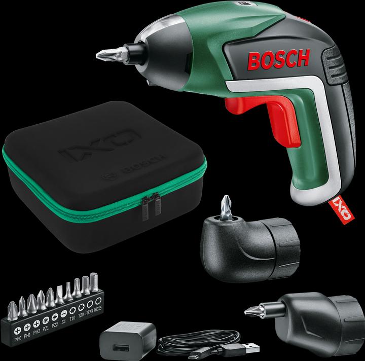 1 chargeur, 10 embouts de tournevis standard, Fixation angulaire, Accessoire excentrique