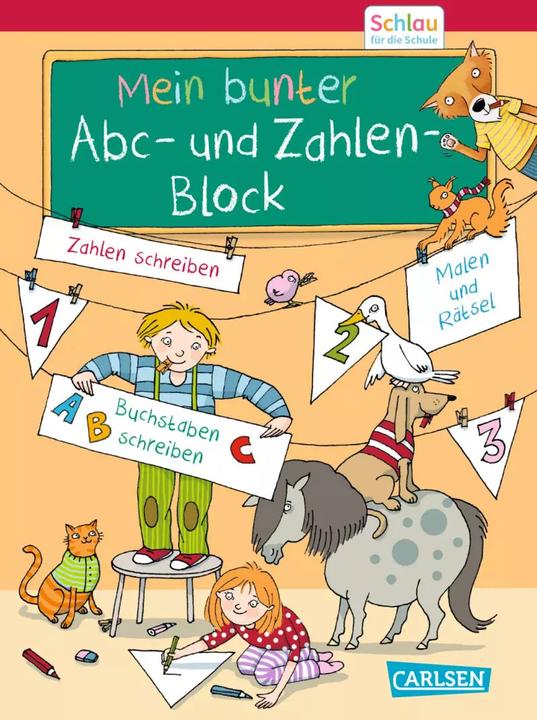 Actual product image Schlau für die Schule: Mein bunter ABC- und Zahlen-Block (German, Sabine Rothmund, Caroline Fuchs, 2023)