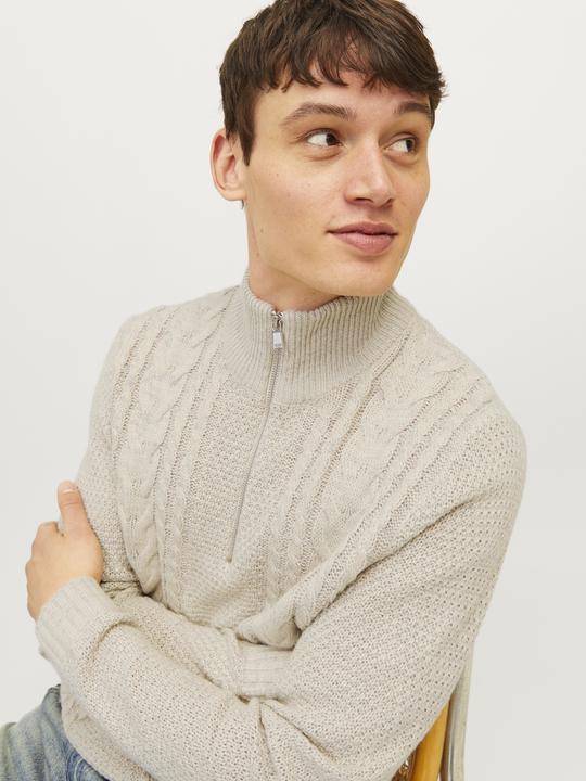 Immagine prodotto Jack & Jones Zip a quarto di dollaro monocolore Zip a quarto di dollaro (XXL)