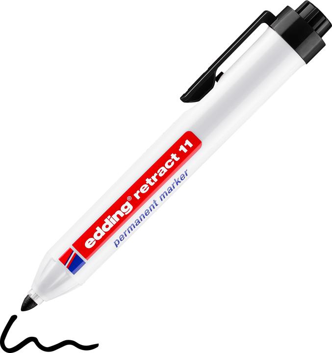 Produktbild Edding Permanent Marker 11 schwarz (Schwarz, 3 mm, 1 x)