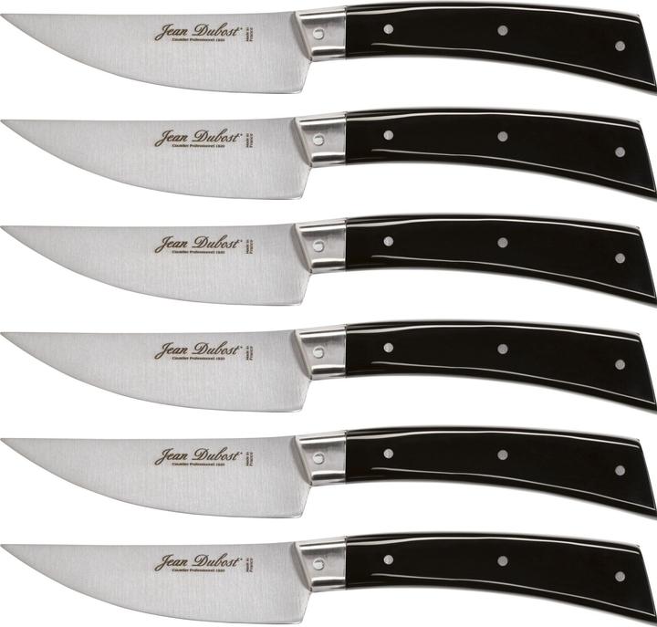 Produktbild Laguiole Jean Dubost Steakmesser Set 6-tlg. BISTRONOMY schwarz (6 Stück, Besteck Set)