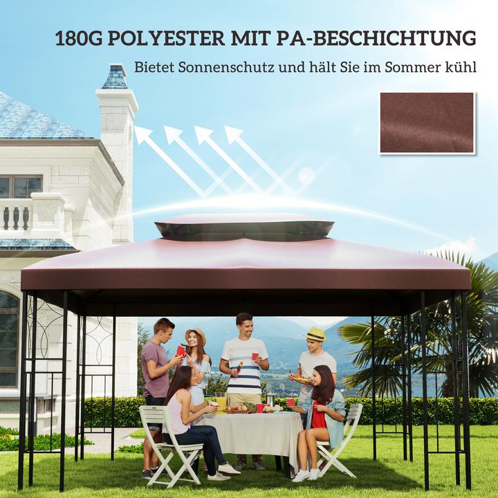 Produktbild Outsunny Ersatzdach für Metall Gartenpavillon (400 cm, 300 cm)