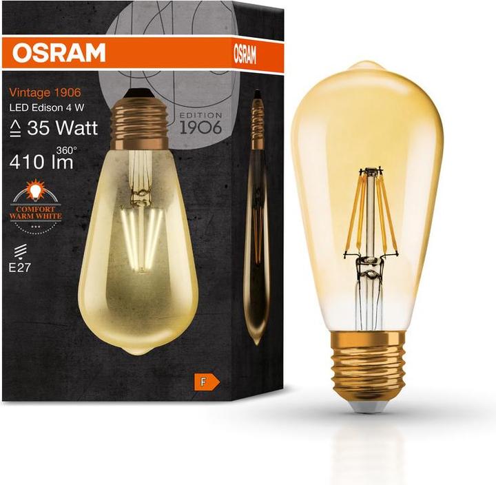Actual product image Osram Edison Vintage (E27, 4 W, 420 lm, 1 x, F)