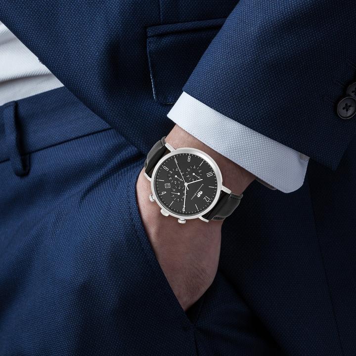 Actual product image Men Chronograph Arakon genuine leather black - 26531 (Chronograph, 42 mm)