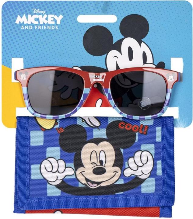 Mickey Mouse Set aus Sonnenbrille und Portemonnaie 2 Stücke Blau