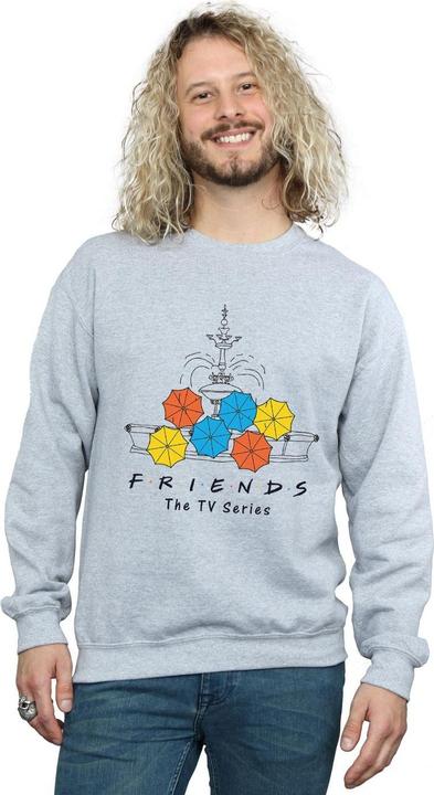 Actual product image Friends Mens Fountain And Umbrellas Sweatshirt (L)