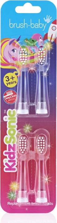 Actual product image Brush-Baby KidzSonic Rocket and Unicorn Replacement Brush Heads Age 3