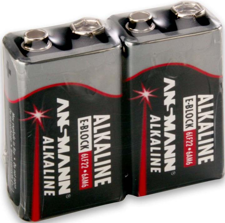 Produktbild Ansmann 9 V Block-Batterie Alkali-Mang (2 Stk., 9V Block, 550 mAh)