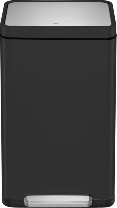 Produktbild EKO Treteimer X-Cube Tretmülleimer rechteckig 30 L schwarz mit extra breitem Pedal, gedämpftem Deck (30 l)