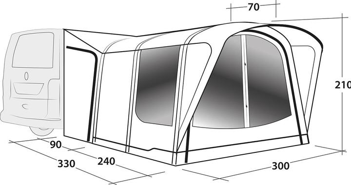 Actual product image Outwell Newburg 240 Air (Awning, 20.90 kg, 2 persons)