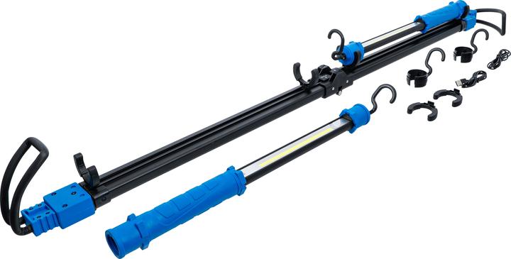 Actual product image BGS COB LED Bonnet Lamp with Battery and Telescopic Bar 2 COB-LED-Handheld Work Lamps (1500 lm)