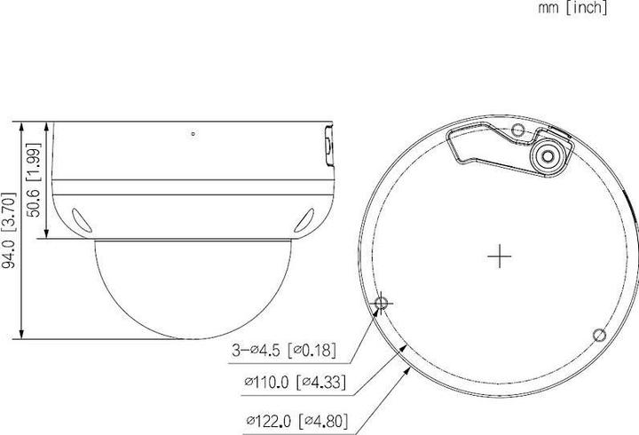 Actual product image Dahua DH-IPC-HDBW3441R-ZAS-S2 4MP IR Vari-focal Dome WizSense Network Camera (2688 x 1520 pixels)