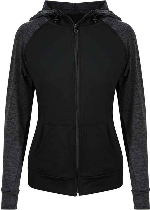 Actual product image Awdis Womens/Ladies Zoodie Contrast Full Zip Hoodie (XS)