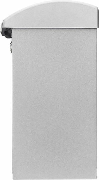 Actual product image Burg Wächter Galvanised steel letter box WxHxD 389/340/193 mm Olymp silver with opening stop