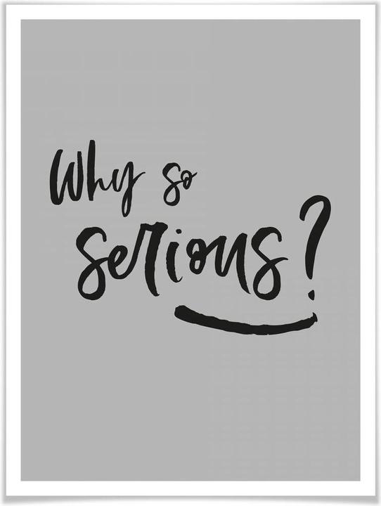 Produktbild Trenddeko Why so serious? (24 x 30 cm)