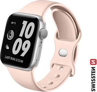 Produktbild Swissten Silicone band for apple watch 42-44 mm pink sand (44 mm, 42 mm, Silikon, Apple Watch Series 2, Apple Watch Series 3, Apple Watch Series 4, Apple Watch Series 5, Apple Watch Series 6, Apple Watch SE, Apple Watch Series 1)