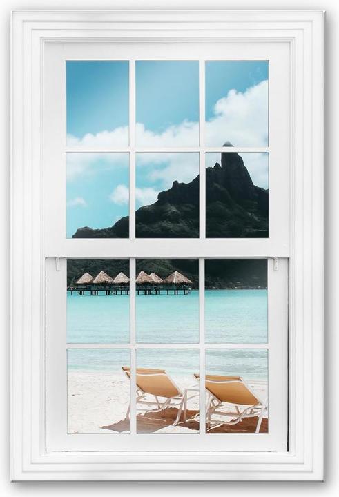 Actual product image Trenddeko 3D Windows - In the Maldives (40 x 60 cm)