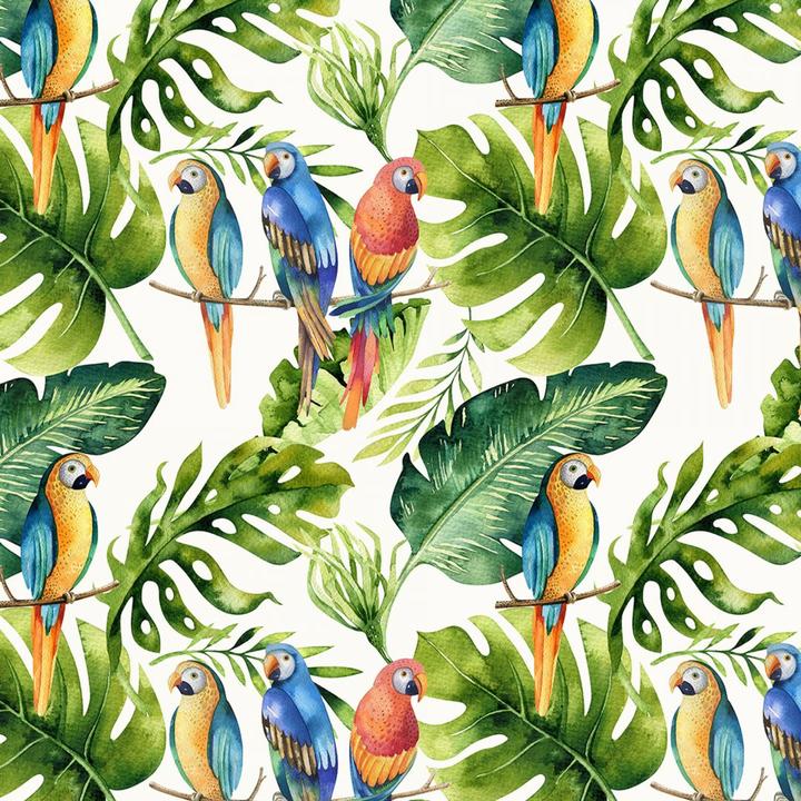 Produktbild Trenddeko Papageien im Dschungel (100 x 50 cm)