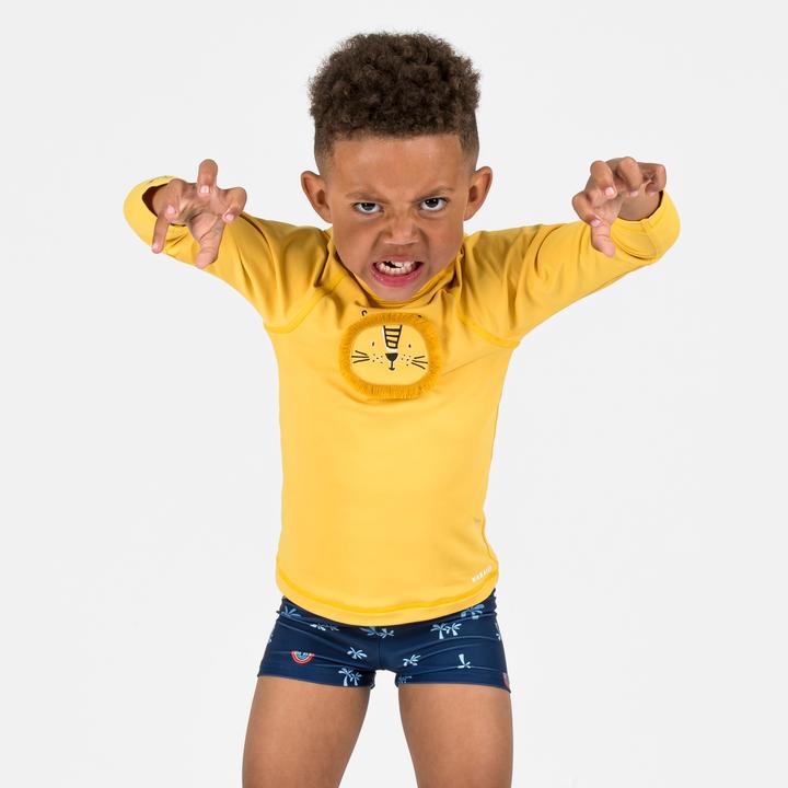 Actual product image Nabaiji UV-Shirt Baby langarm - Löwe gelb (74, 75 C)
