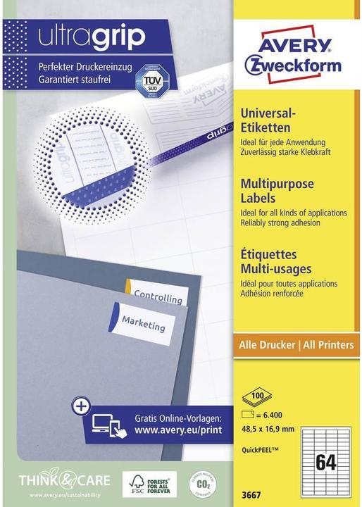 Image du produit Avery Étiquettes universelles