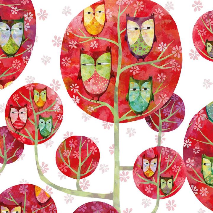 Image du produit Trenddeko Hiboux dans la forêt (100 x 50 cm)