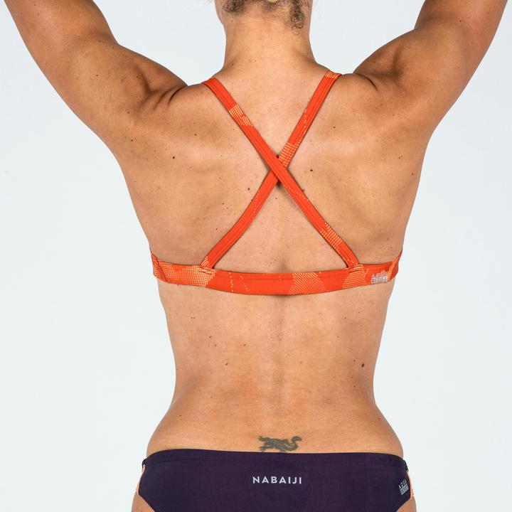 Produktbild Nabaiji Sportbikini Oberteil Damen ultrachlorresistent - Jana Ice orange (38)