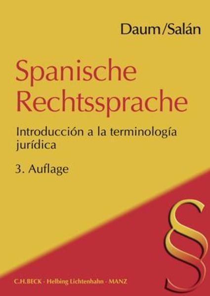 Produktbild Spanische Rechtssprache (Spanisch, Deutsch, Ulrich Daum, Maria Engracia Salán Garcia, 2015)
