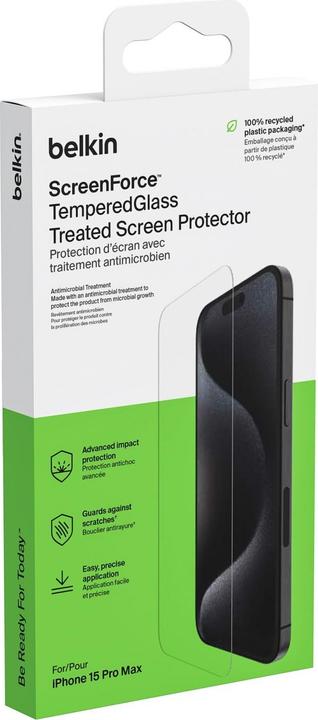 Actual product image Belkin ScreenForce Pro TemperedGlass a (1 Piece, Apple iPhone 15 Pro Max)