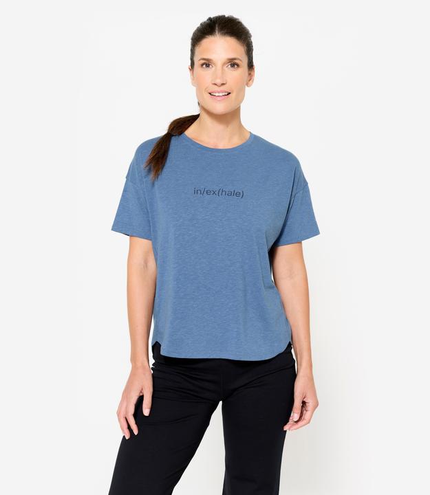 Kimjaly Women's Short-Sleeved Yoga T-Shirt - Dark Blue (M)
